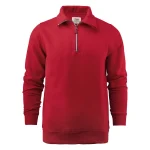 Printer Unisex Half Zip Sweater Red