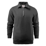 Printer Unisex Half Zip Sweater Black