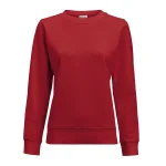 Damen Softball Rundhalspullover Red