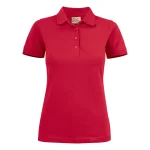Damen Surf Stretch Polo Pique Rot